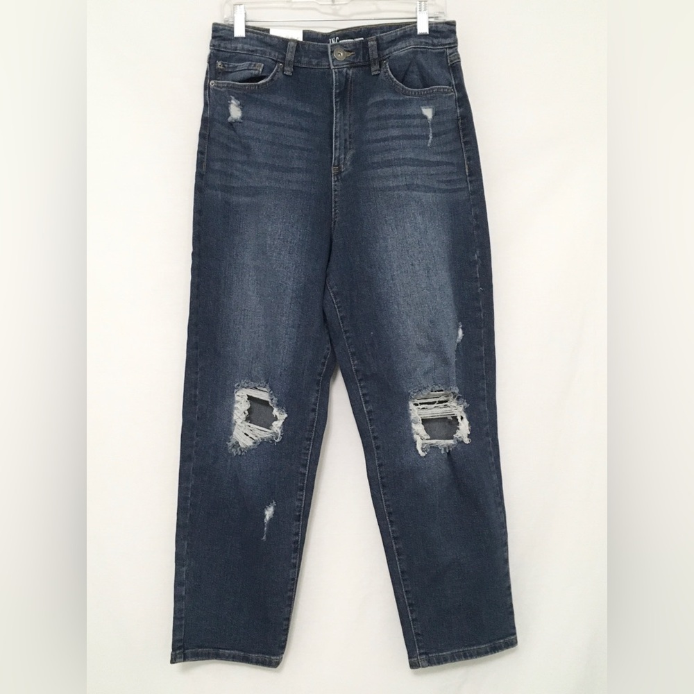 INC Core Denim 8 / 29 Medium Indigo High Rise Distressed Jeans